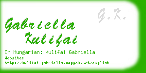 gabriella kulifai business card